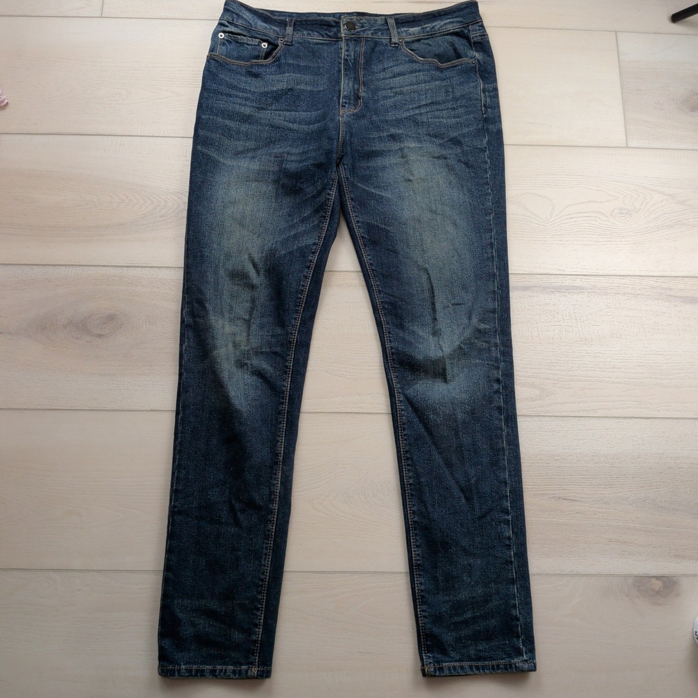 Elwood Slim Tapered Jeans Mens 34 Medium Wash Denim Casual Classic 34x32